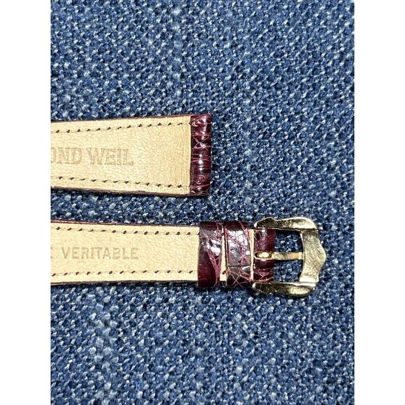 Raymond Weil 16mm Veritable Red Brown Crocodile Leather Watch Band France